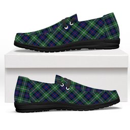 ScotsTee Shop Scottish Davidson of Tulloch Modern Tartan Plaid Canvas Loafer Shoes