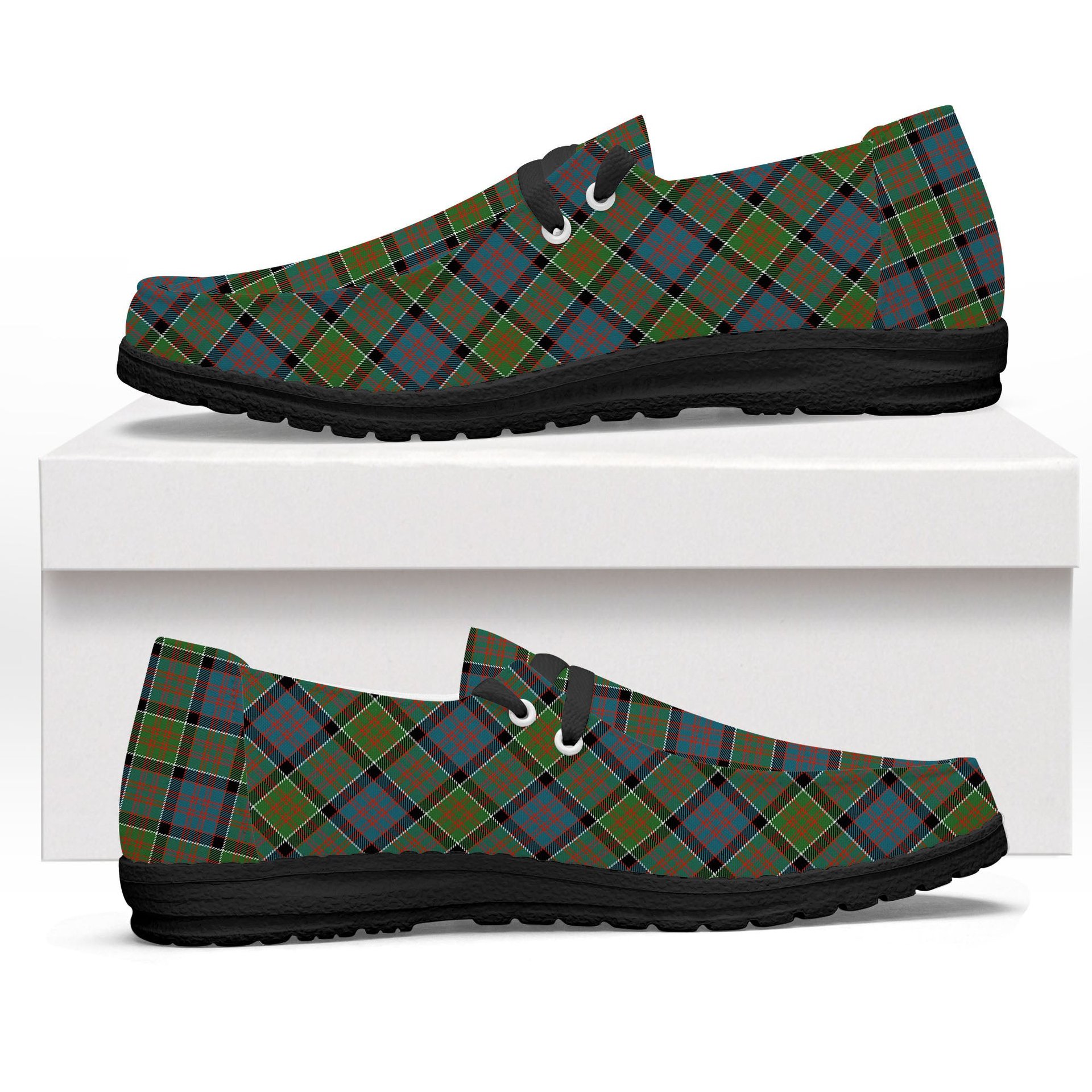 ScotsTee Shop Scottish Donald of Clan Ranald Ancient Tartan Plaid Canvas Loafer Shoes