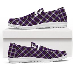 ScotsTee Shop Scottish Donald Dress Modern Tartan Plaid Canvas Loafer Shoes