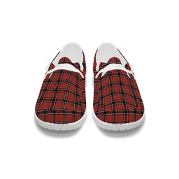 ScotsTee Shop Scottish Dunbar District Modern Tartan Plaid Canvas Loafer Shoes