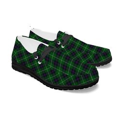 ScotsTee Shop Scottish Donald of The Isles Tartan Plaid Canvas Loafer Shoes