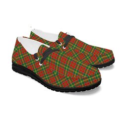 ScotsTee Shop Scottish Donald of Kingsburgh Modern Tartan Plaid Canvas Loafer Shoes