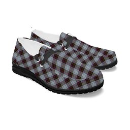 ScotsTee Shop Scottish Donald Dress Ancient Tartan Plaid Canvas Loafer Shoes