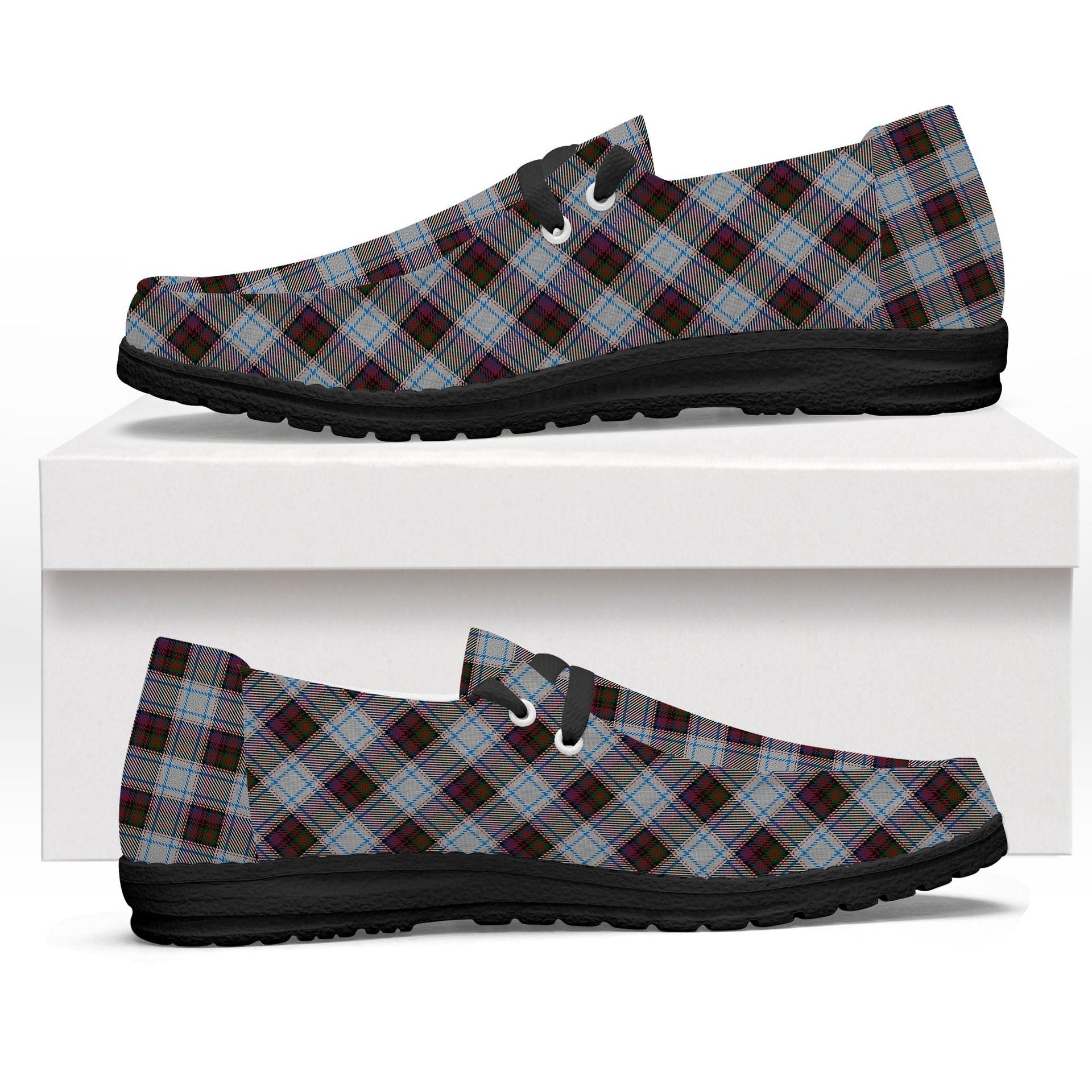 ScotsTee Shop Scottish Donald Dress Ancient Tartan Plaid Canvas Loafer Shoes