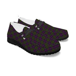 ScotsTee Shop Scottish Donald of Clan Ranald Modern Tartan Plaid Canvas Loafer Shoes