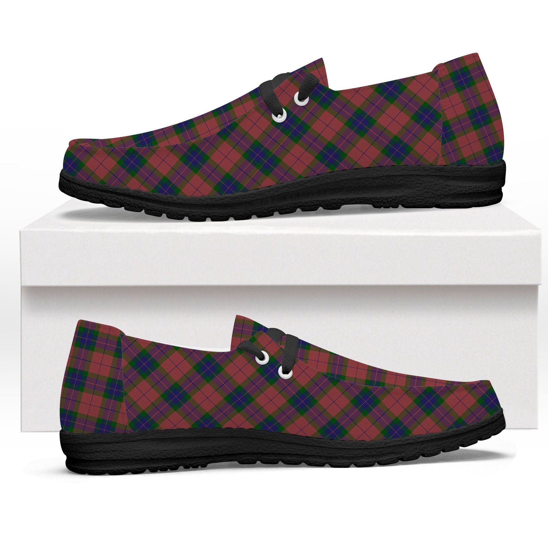 ScotsTee Shop Scottish Fraser of Boblainy Hugh Tartan Plaid Canvas Loafer Shoes