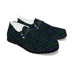ScotsTee Shop Scottish Farquharson Vestiarium Scoticum Tartan Plaid Canvas Loafer Shoes