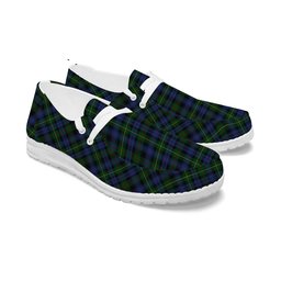 ScotsTee Shop Scottish Farquharson Vestiarium Scoticum Tartan Plaid Canvas Loafer Shoes