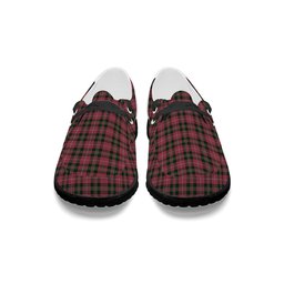 ScotsTee Shop Scottish Galbraith Maroon Ancient Tartan Plaid Canvas Loafer Shoes