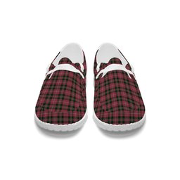 ScotsTee Shop Scottish Galbraith Maroon Ancient Tartan Plaid Canvas Loafer Shoes