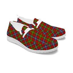 ScotsTee Shop Scottish Foster Modern Tartan Plaid Canvas Loafer Shoes