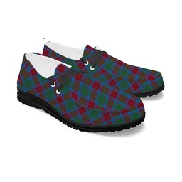 ScotsTee Shop Scottish Fraser of Altyre Ancient Tartan Plaid Canvas Loafer Shoes