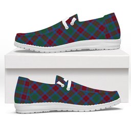 ScotsTee Shop Scottish Fraser of Altyre Ancient Tartan Plaid Canvas Loafer Shoes