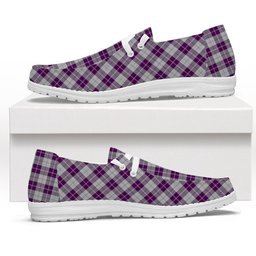 ScotsTee Shop Scottish Dunlop Dress Tartan Plaid Canvas Loafer Shoes