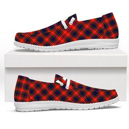 ScotsTee Shop Scottish Fraser Lovat Modern Tartan Plaid Canvas Loafer Shoes