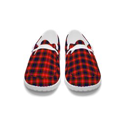 ScotsTee Shop Scottish Fraser Lovat Modern Tartan Plaid Canvas Loafer Shoes