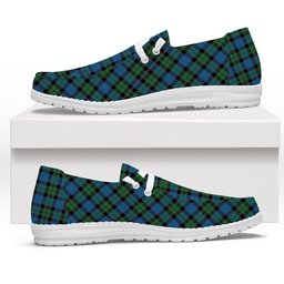 ScotsTee Shop Scottish Fergusson of Balquhidder Ancient Tartan Plaid Canvas Loafer Shoes
