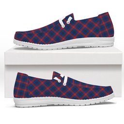 ScotsTee Shop Scottish Dundee University Tartan Plaid Canvas Loafer Shoes