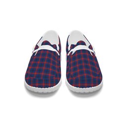 ScotsTee Shop Scottish Dundee University Tartan Plaid Canvas Loafer Shoes