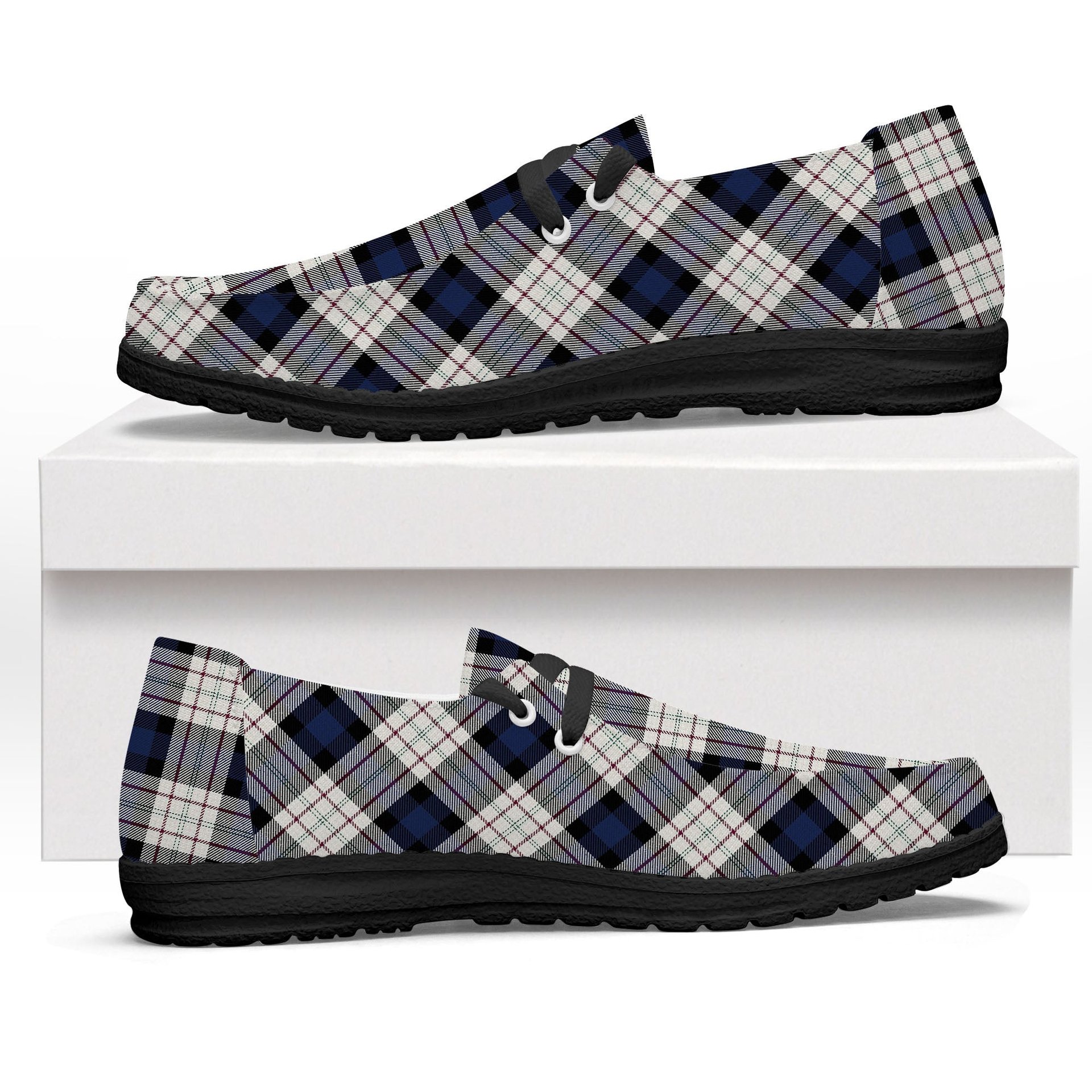ScotsTee Shop Scottish Fergusson Dress Tartan Plaid Canvas Loafer Shoes