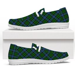 ScotsTee Shop Scottish Forsyth 1795 Tartan Plaid Canvas Loafer Shoes