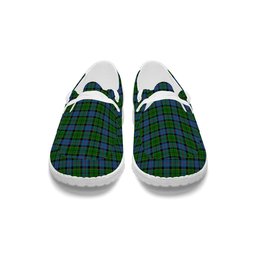 ScotsTee Shop Scottish Forsyth 1795 Tartan Plaid Canvas Loafer Shoes