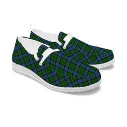ScotsTee Shop Scottish Forsyth 1795 Tartan Plaid Canvas Loafer Shoes