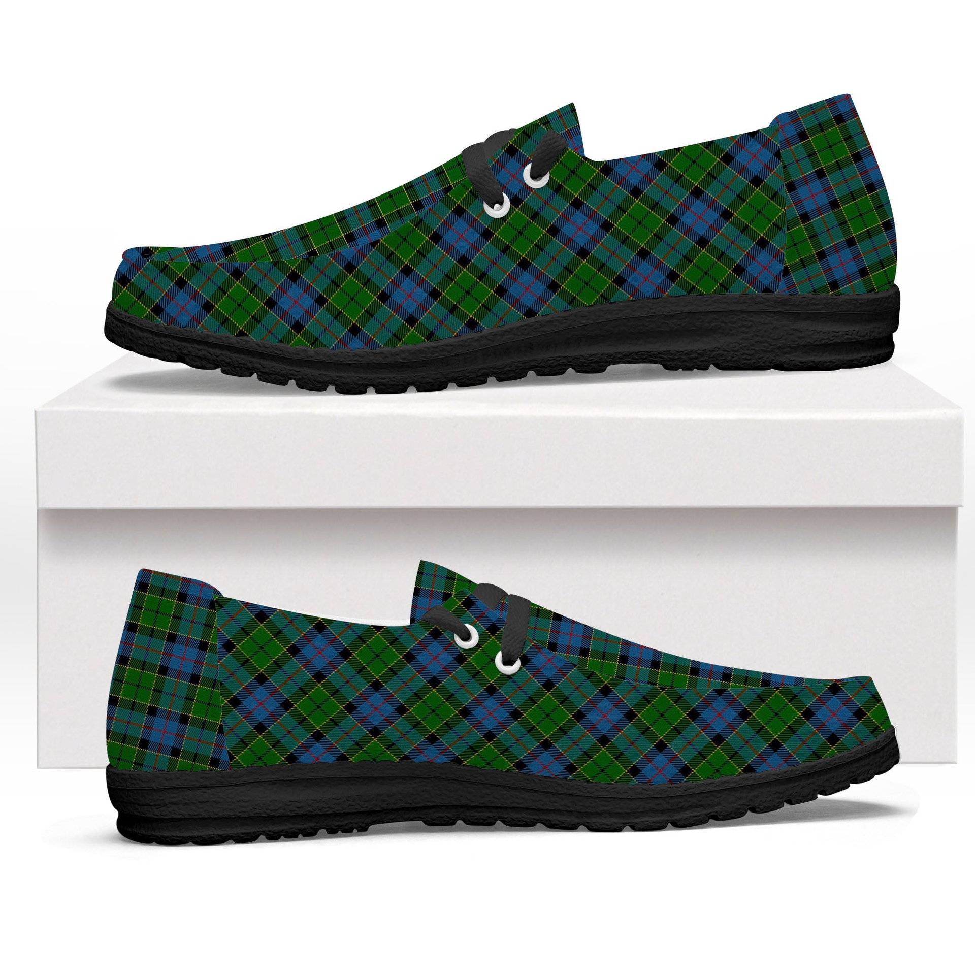 ScotsTee Shop Scottish Forsyth 1795 Tartan Plaid Canvas Loafer Shoes