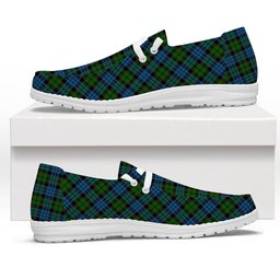 ScotsTee Shop Scottish Fletcher 2 Tartan Plaid Canvas Loafer Shoes
