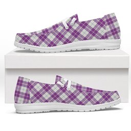 ScotsTee Shop Scottish Dunlop Dress Ancient Tartan Plaid Canvas Loafer Shoes