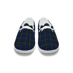 ScotsTee Shop Scottish Edmonstone of Duntreath Tartan Plaid Canvas Loafer Shoes