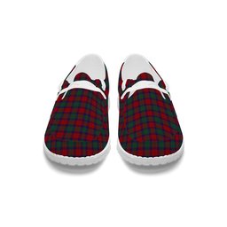 ScotsTee Shop Scottish Fraser of Struy Tartan Plaid Canvas Loafer Shoes