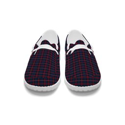 ScotsTee Shop Scottish Evans of Wales Tartan Plaid Canvas Loafer Shoes