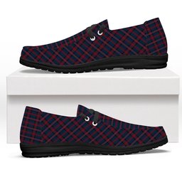 ScotsTee Shop Scottish Evans of Wales Tartan Plaid Canvas Loafer Shoes