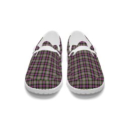 ScotsTee Shop Scottish Dundee Pink Variation Ancient Clan Tartan Plaid Canvas Loafer Shoes