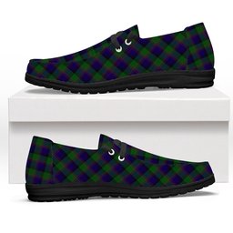 ScotsTee Shop Scottish Gammell 1978 Tartan Plaid Canvas Loafer Shoes