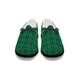 ScotsTee Shop Scottish Galloway Green Modern Tartan Plaid Canvas Loafer Shoes