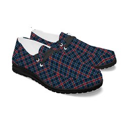 ScotsTee Shop Scottish Gandy of Myrton Tartan Plaid Canvas Loafer Shoes