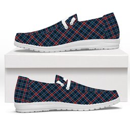 ScotsTee Shop Scottish Gandy of Myrton Tartan Plaid Canvas Loafer Shoes