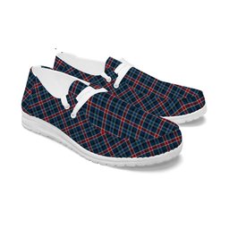 ScotsTee Shop Scottish Gandy of Myrton Tartan Plaid Canvas Loafer Shoes