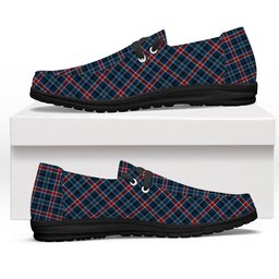 ScotsTee Shop Scottish Gandy of Myrton Tartan Plaid Canvas Loafer Shoes