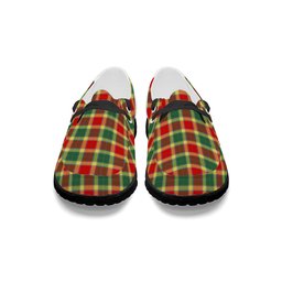 ScotsTee Shop Scottish Gibbs Modern Tartan Plaid Canvas Loafer Shoes