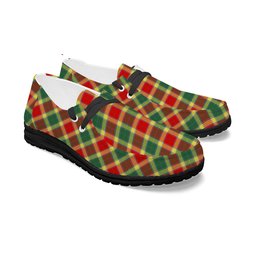 ScotsTee Shop Scottish Gibbs Modern Tartan Plaid Canvas Loafer Shoes