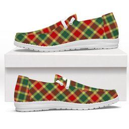 ScotsTee Shop Scottish Gibbs Modern Tartan Plaid Canvas Loafer Shoes