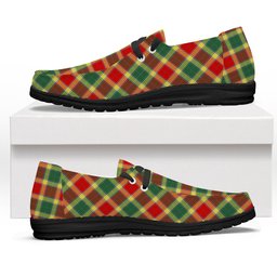 ScotsTee Shop Scottish Gibbs Modern Tartan Plaid Canvas Loafer Shoes