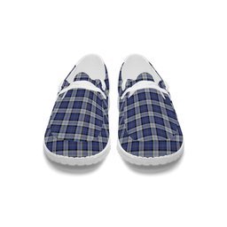 ScotsTee Shop Scottish Gillies Dress Blue Tartan Plaid Canvas Loafer Shoes
