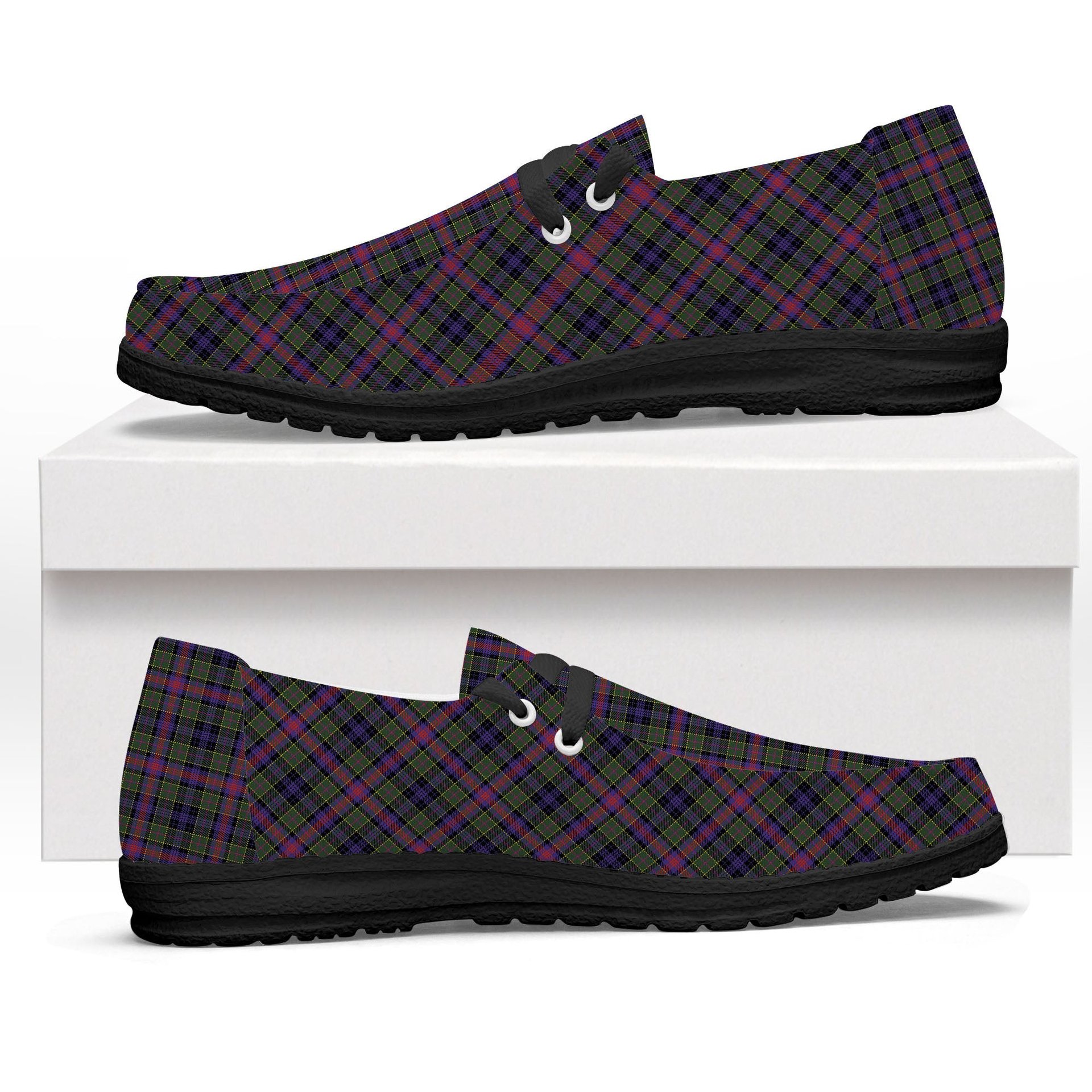 ScotsTee Shop Scottish Graham of Airth Modern Tartan Plaid Canvas Loafer Shoes