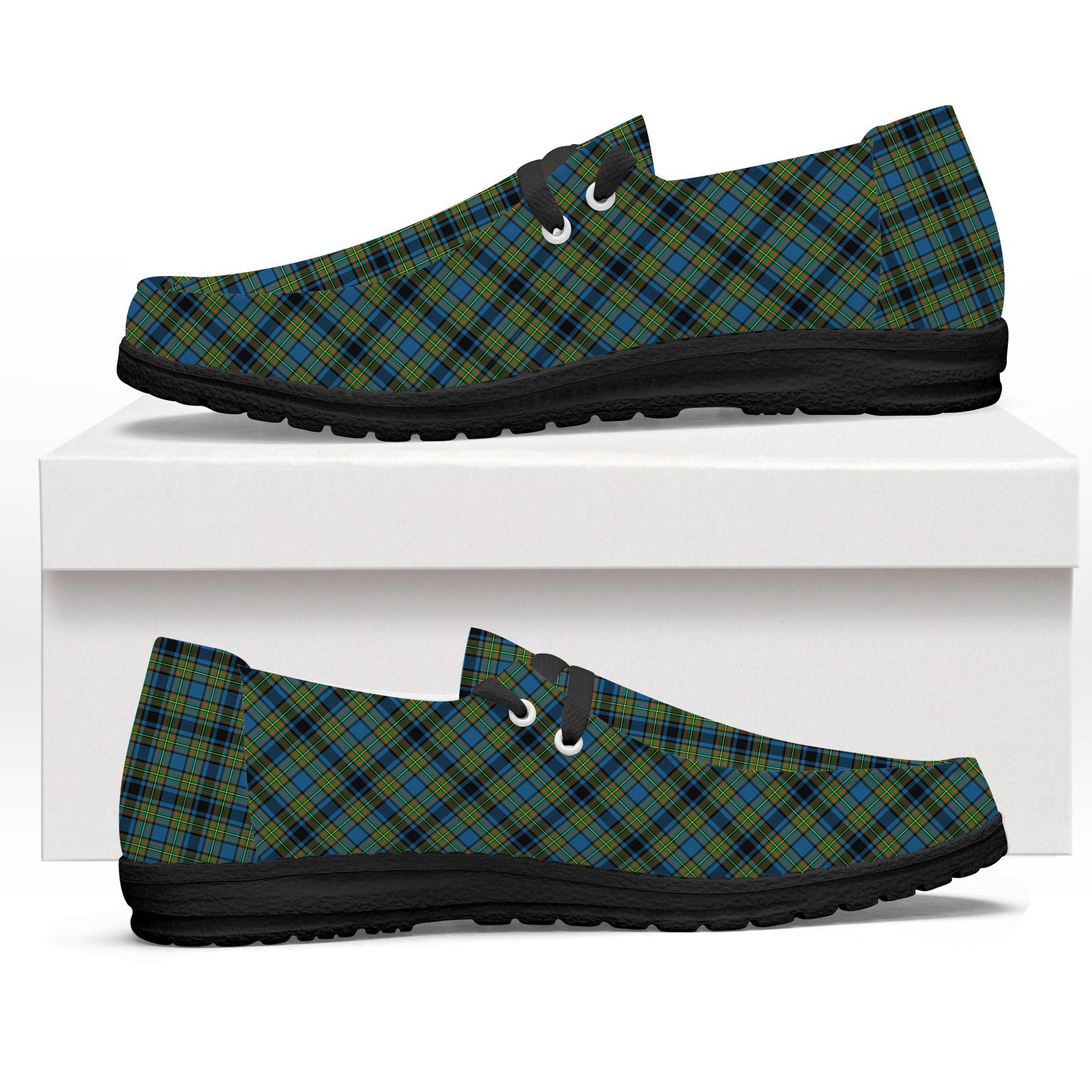 ScotsTee Shop Scottish Gillies Ancient Tartan Plaid Canvas Loafer Shoes