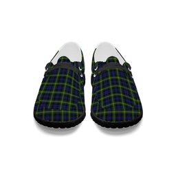 ScotsTee Shop Scottish Gordon of Esslemont Tartan Plaid Canvas Loafer Shoes