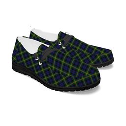ScotsTee Shop Scottish Gordon of Esslemont Tartan Plaid Canvas Loafer Shoes